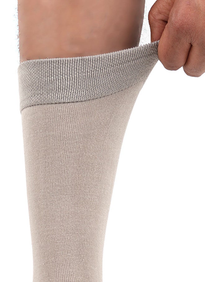 FOOTPRINTS FOOTPRINT Men 5 Pairs Anti Odour Organic Cotton Calf-Length Solid Bamboo Formal Socks - Image 5